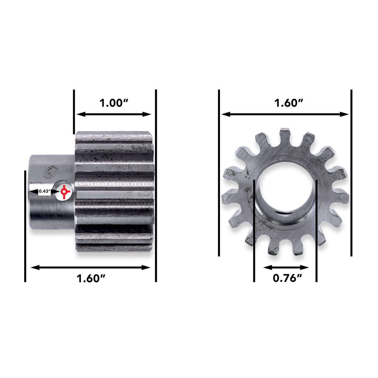 Leisure Coachworks RV Slide Out System Gear 15 Tooth 1" Teeth - 3/4" Bore (Pins Not Included)