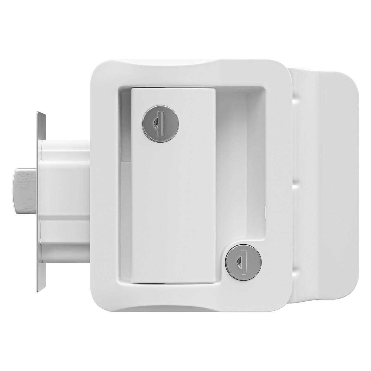  Leisure Locks RV Travel Trailer Entry Door Lock Paddle Deadbolt White 