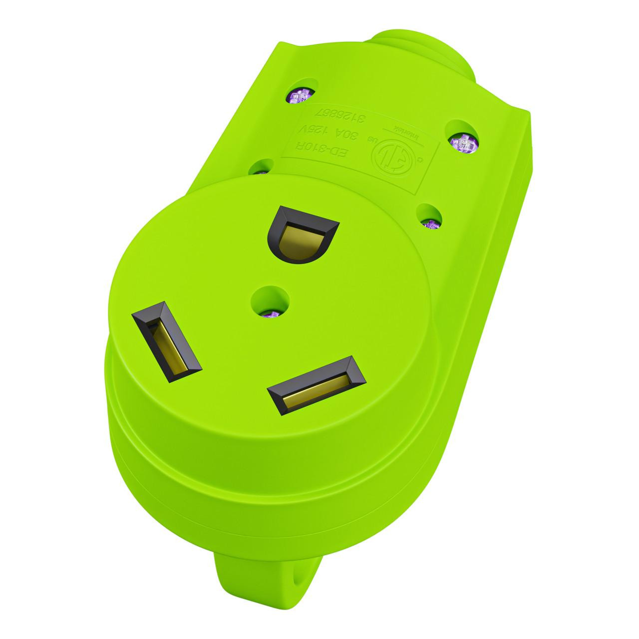 Leisure Cords 30 AMP Female RV Receptacle Plug Electrical Plug Adapter with Handle 