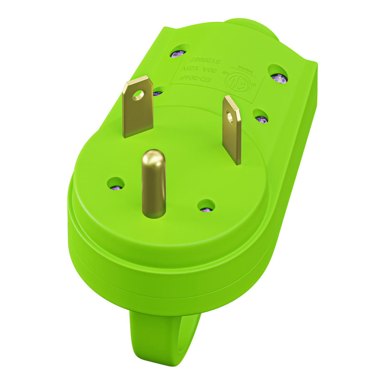 30 AMP Male RV Receptacle Plug Electrical Plug Adapter with Handle