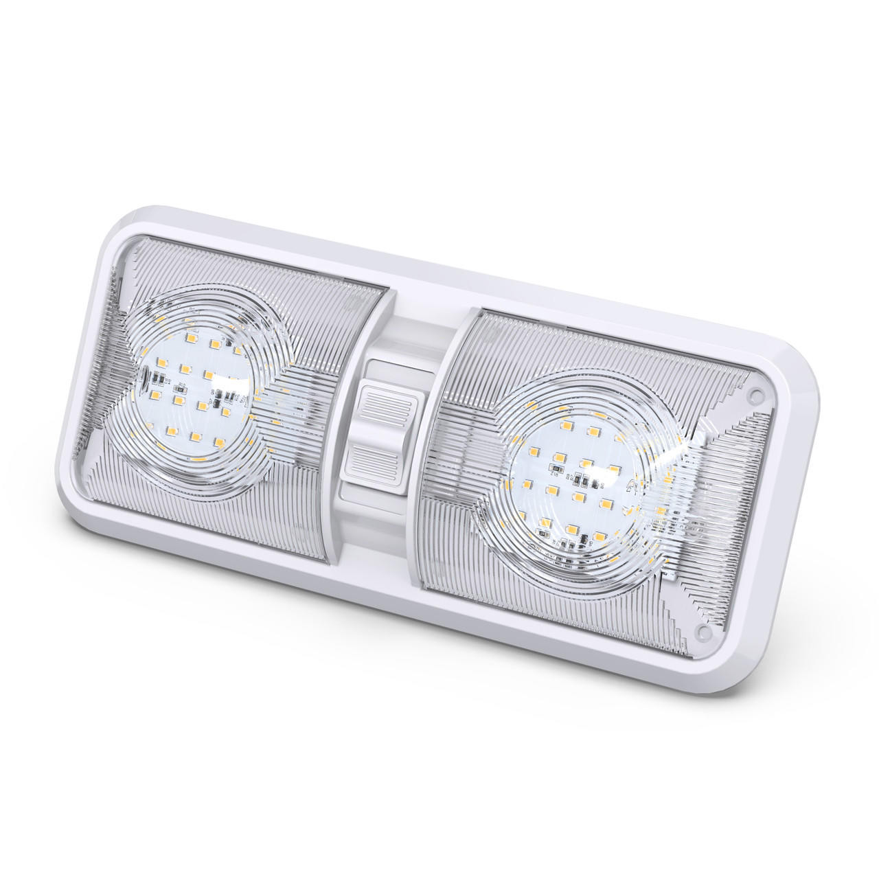 RV 12V LED Interior Fixture Ceiling Light Boat Camper Trailer Double Dome  Frost, SAVE 64% 