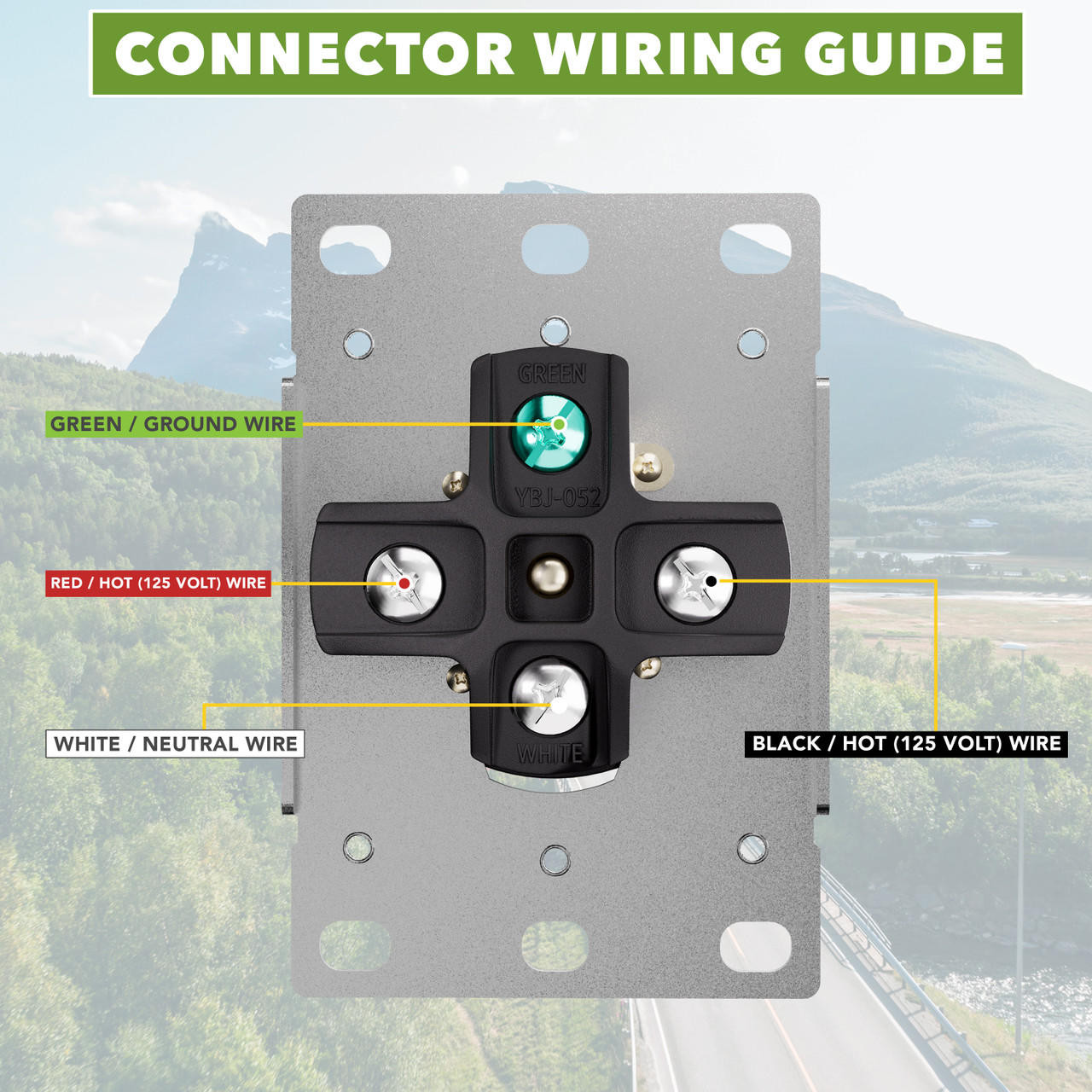 Leisure Cords RV 50 Amp, 125/250 Volt, NEMA 14-50R, 3P, 4W Power Receptacle Flush Mounting 