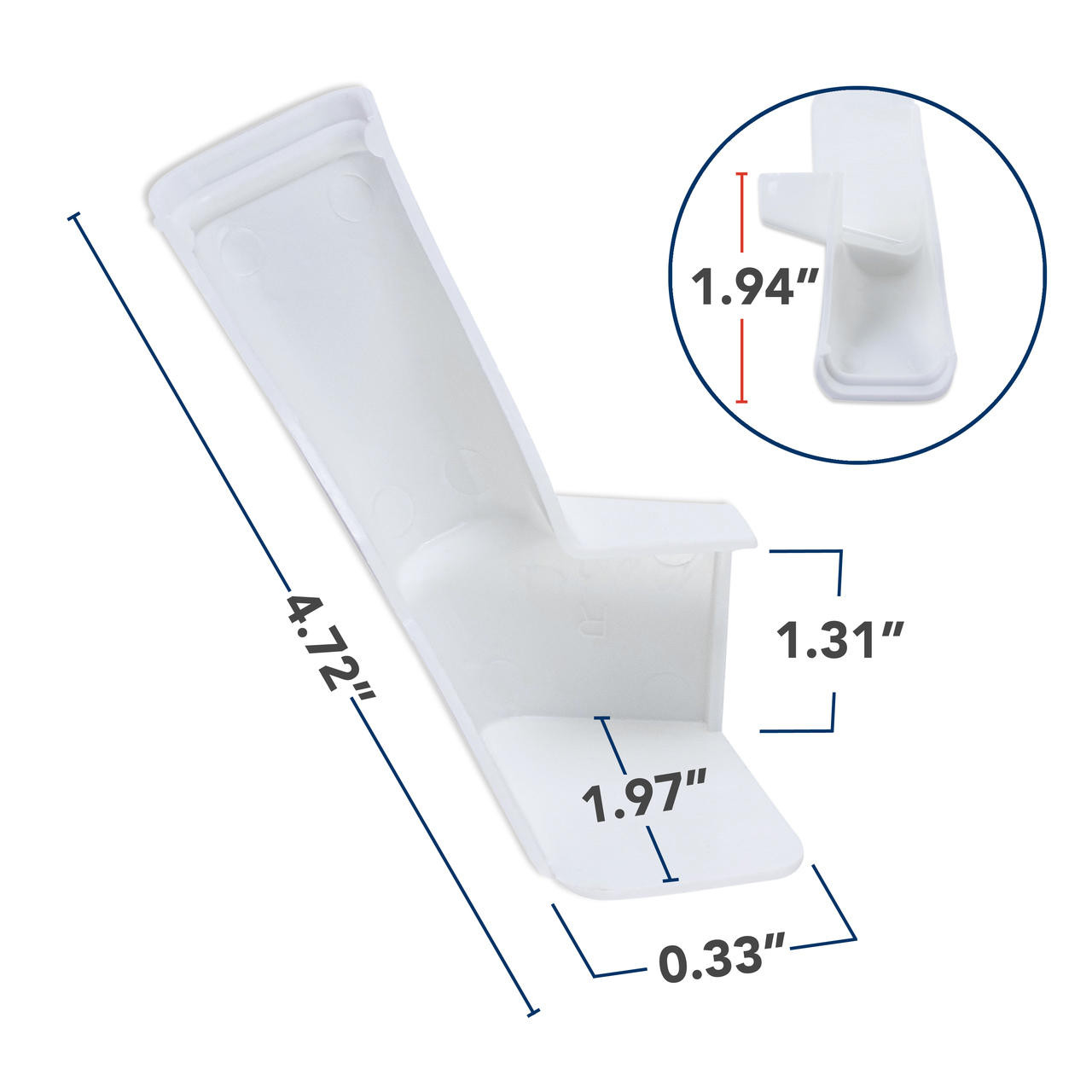 White RV Rain Gutter Spout Extensions 3 1/2 inch 4 Pack