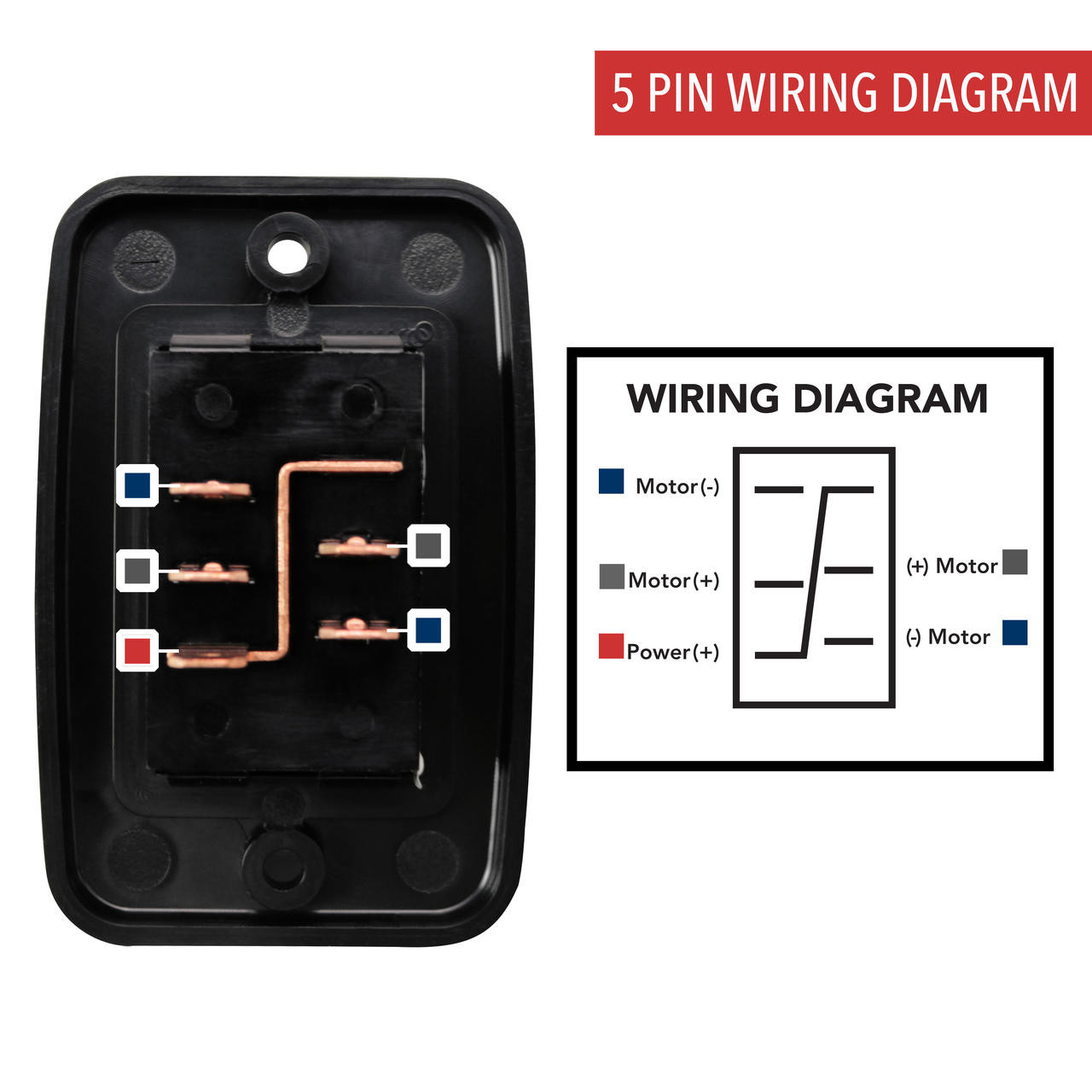 RV Slide Out Switch White 20 Amp Continuous 40 amp Peak 5 Wire Slide Out Switch Wiring Diagram Leisure RV Parts
