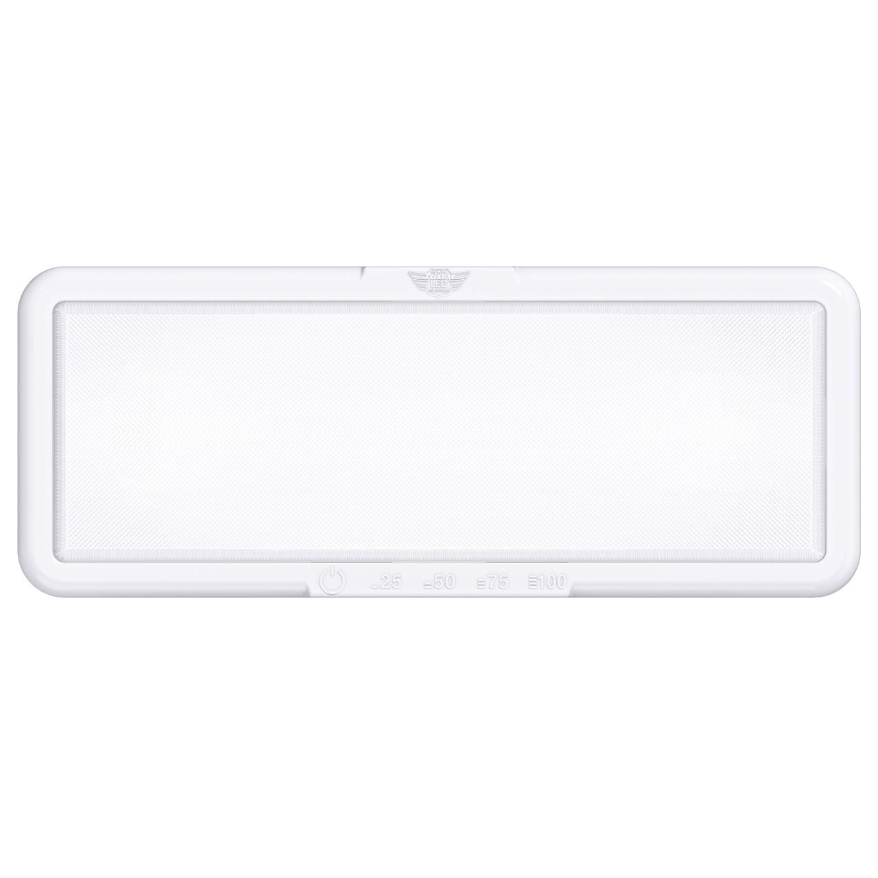 Leisure LED LED RV LED Ceiling Interior Light Fixture 950 Lumen with Touch Dimmer Switch 12V 14 x 5.5 Natural White 4000-4500K With White Trim