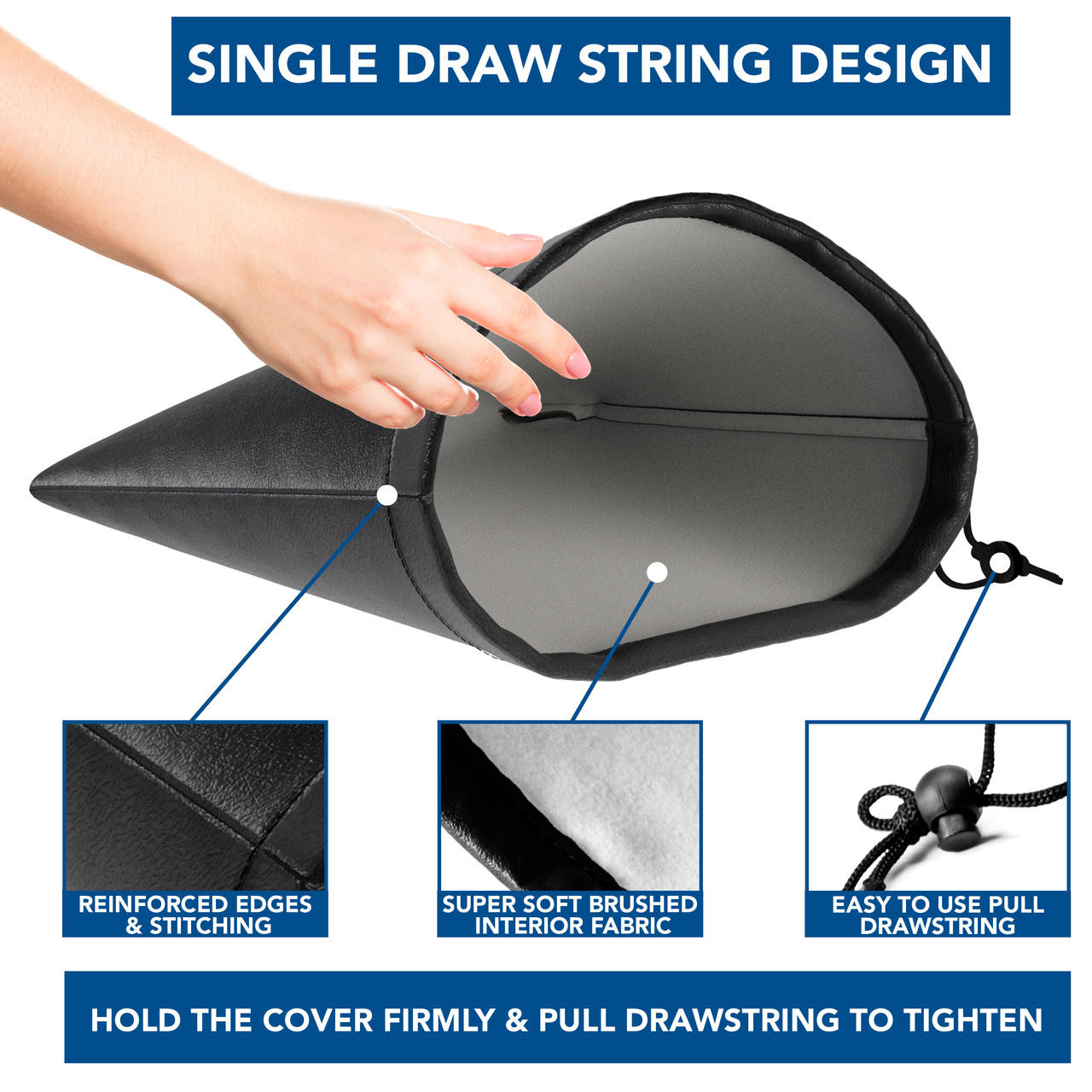 Universal Waterproof Electric Tongue Jack Cover 15x17 Trailer