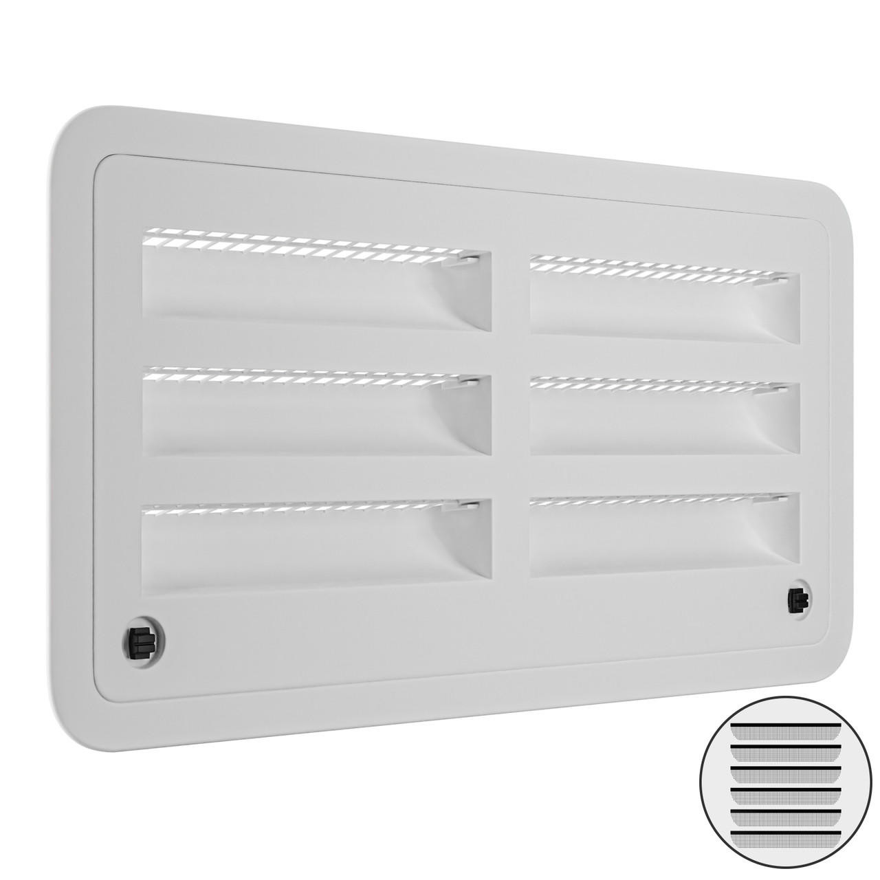 Leisure Coachworks 20 RV Refrigerator Upper/Lower Side Vent with Mesh Insect Screens for RVs Motorhomes Fifth Wheels Trailers