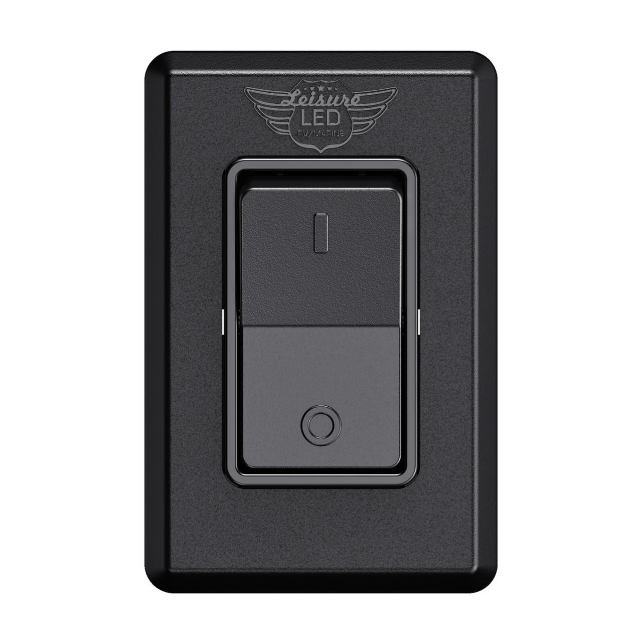 Leisure LED Modern Single SPST On-Off Switch with Bezel, 12-Volt, for RV, Trailer, Camper, with Label Sticker