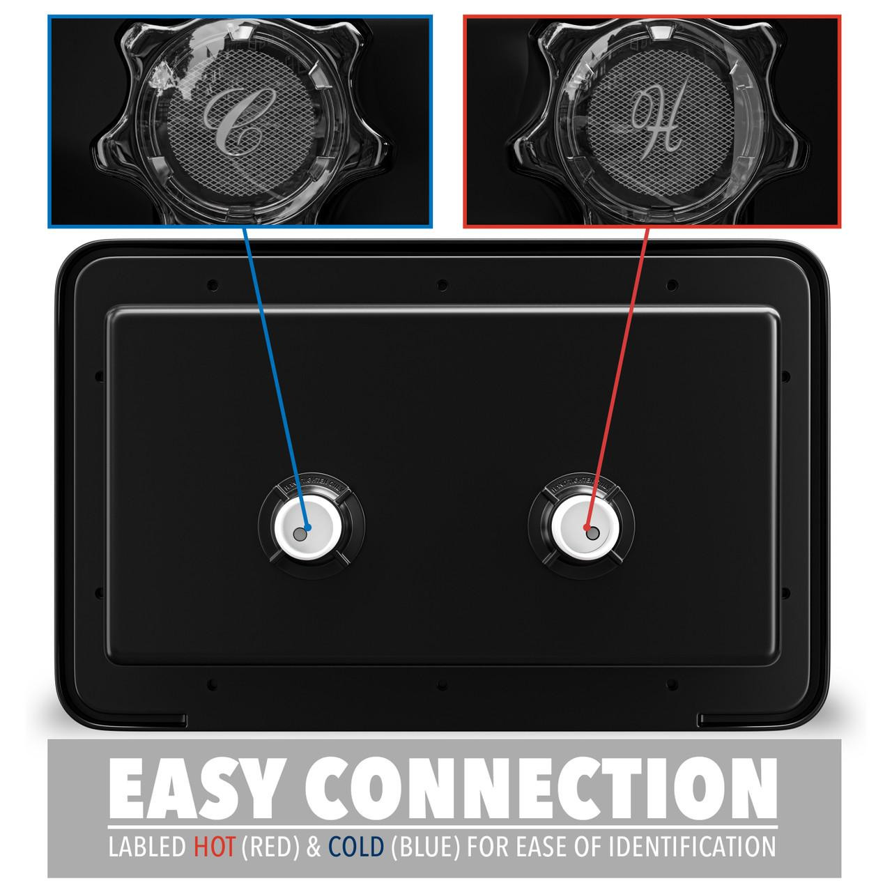  Leisure Coachworks RV Exterior Shower Box Kit ABS Hose Camper Trailer Cowboy Shower (Black) 