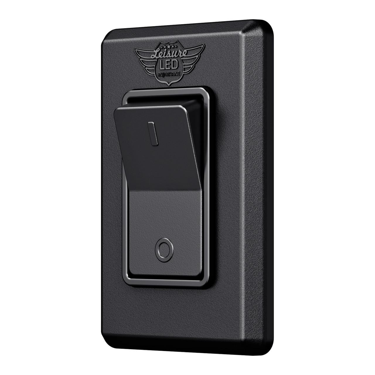  Leisure LED Modern Single SPDT On-Off Switch with Bezel, 12-Volt, for RV, Trailer, Camper 