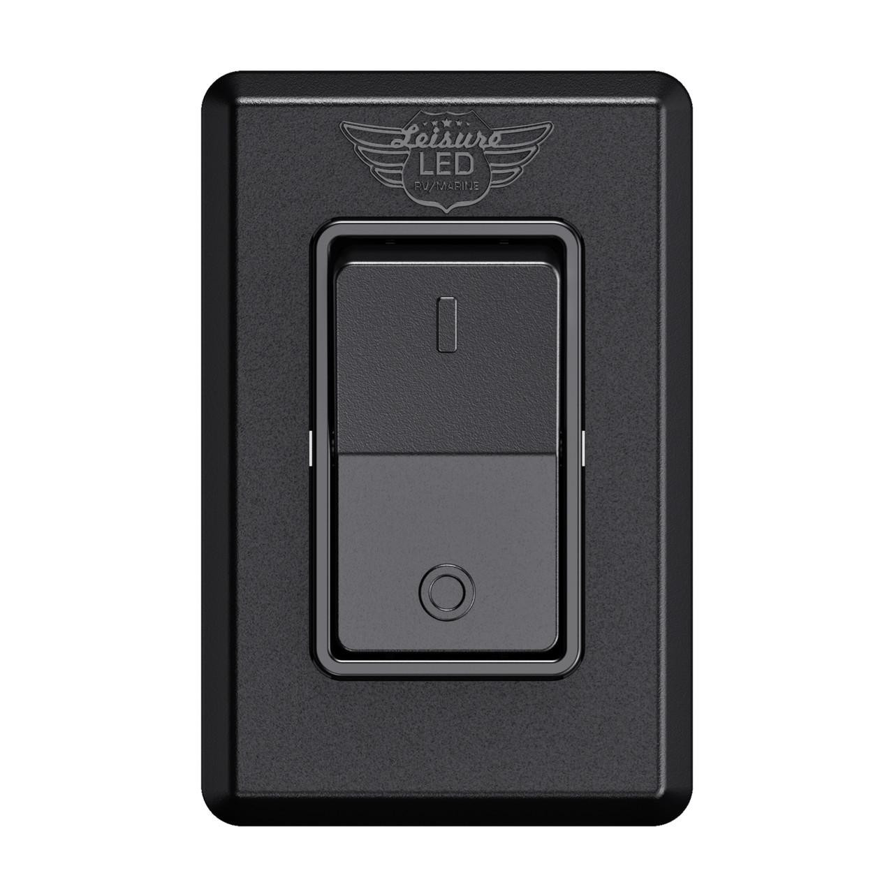  Leisure LED Modern Single SPDT On-Off Switch with Bezel, 12-Volt, for RV, Trailer, Camper 