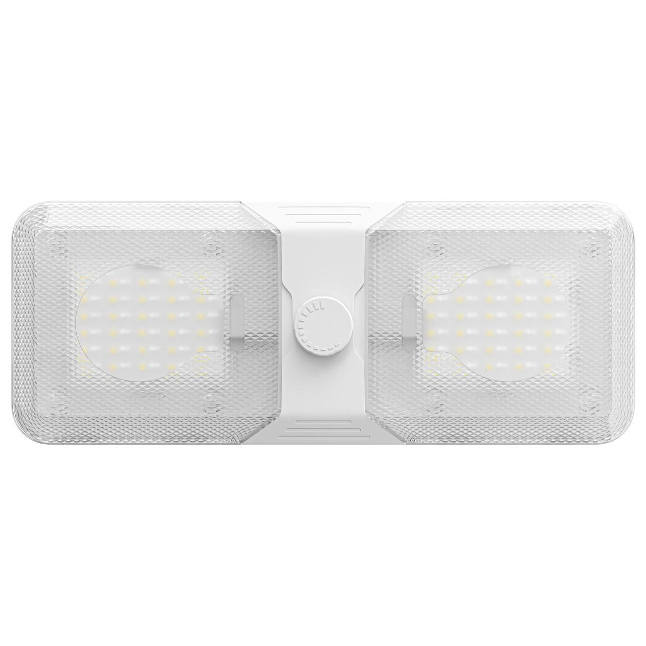 Leisure LED RV LED Ceiling Double Dome Light Fixture with Knob