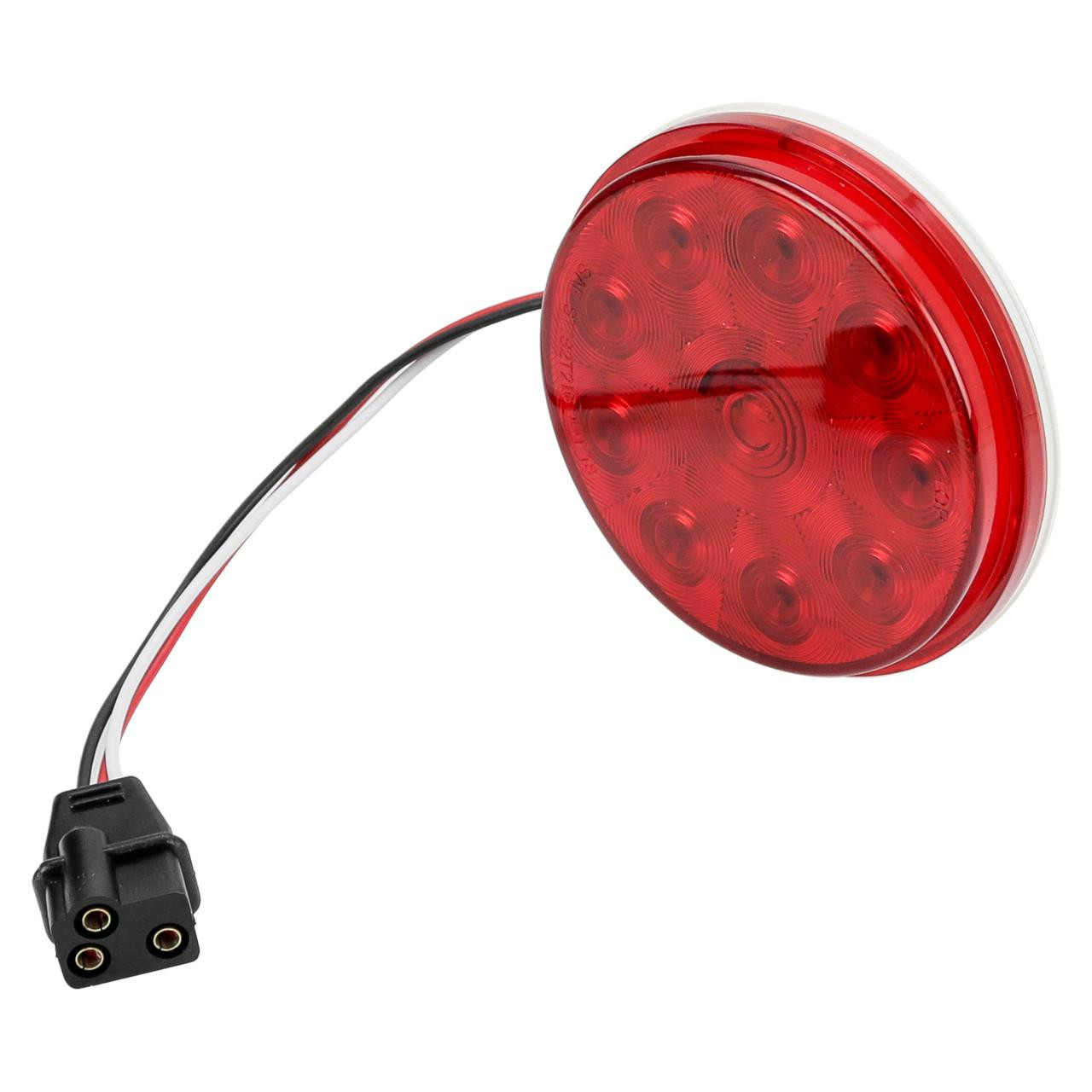 Leisure LED 4" RED LED Stop Turn Tail Light Truck Utility Trailer Round Break Light 
