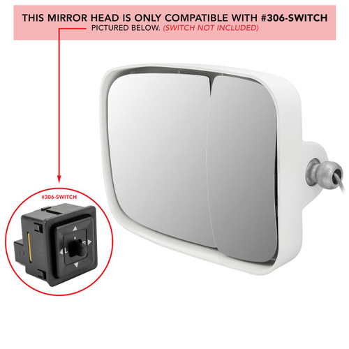 Leisure Coachworks Alfa Motorhome Original Mirror Head White 