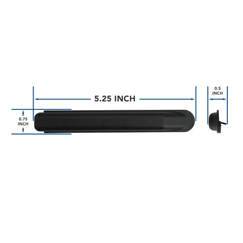 Leisure Coachworks Window Weep Hole Cover (Leisure Coachworks) Driver Side (Left) - 0.5" x 0.75" x 5.25" - RV Windows, Black