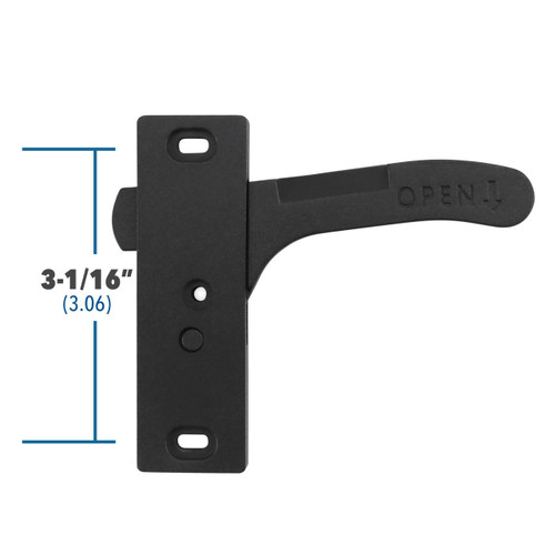Leisure Coachworks Aluminum RV- Screen Door Latch Right Hand Handle Kit - Camper Motorhome Travel Trailer 