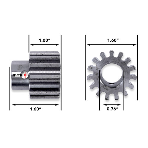 Leisure Coachworks RV Slide Out System Gear 15 Tooth 1" Teeth - 3/4" Bore (Pins Not Included)