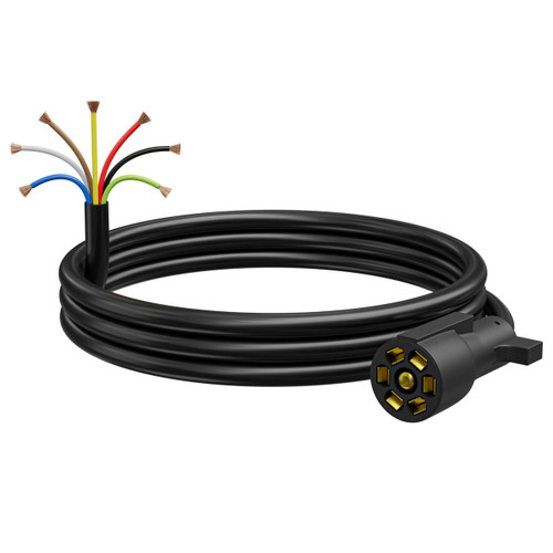 Leisure Cords 7 Way Inline Trailer Cord with Weatherproof Double Prongs Connector (4 Feet)  Leisure Cords 7 Way Inline Trailer Cord with Weatherproof Double Prongs Connector (4 Feet)