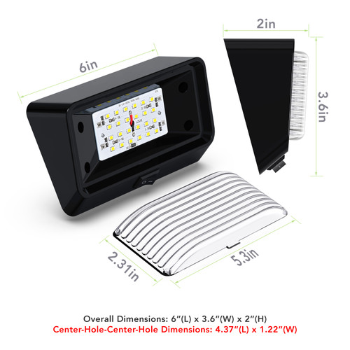 Leisure LED LED RV Exterior Porch Utility Light - 10-30v 300 Lumen Lighting Fixture Black Base Base