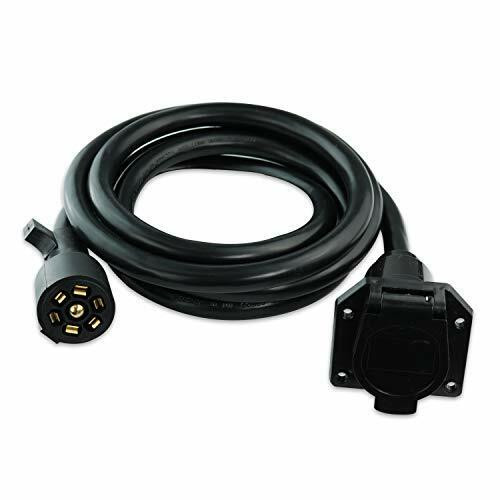 7 Way Inline Extension Cord with Weatherproof Double Prongs Connector (4  Feet) - Leisure RV Parts