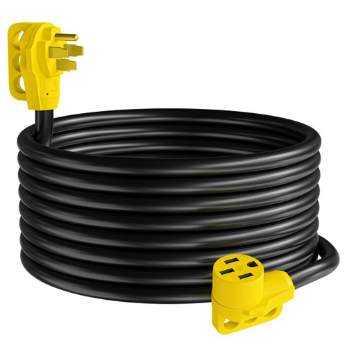 Leisure Cords 50 amp RV Power Extension Cord with LED Power indictor - 50 Amp Male to 50 Amp Female Standard Plug 30 Foot  Leisure Cords 50 amp RV Power Extension Cord with LED Power indictor - 50 Amp Male to 50 Amp Female Standard Plug 30 Foot