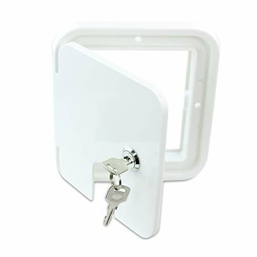 Leisure Cords RV Camper Trailer Motorhome Power Cord Hatch Electrical Access Door White-1801LW Leisure Cords RV Camper Trailer Motorhome Power Cord Hatch Electrical Access Door White-1801LW
