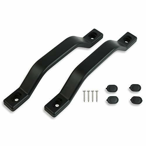 Leisure Coachworks 2 Pack All Weather Plastic Grab Handle - Entry Door Assist Bar for RV, Trailer, Camper, Motor Home, Cargo Trailer, Boat-OEM Replacement Black