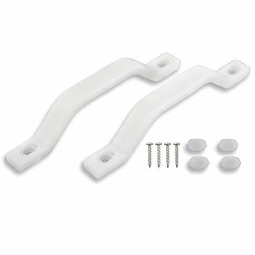 Leisure Coachworks 2 Pack All Weather Plastic Grab Handle - Entry Door Assist Bar for RV, Trailer, Camper, Motor Home, Cargo Trailer, Boat-OEM Replacement White 9 White