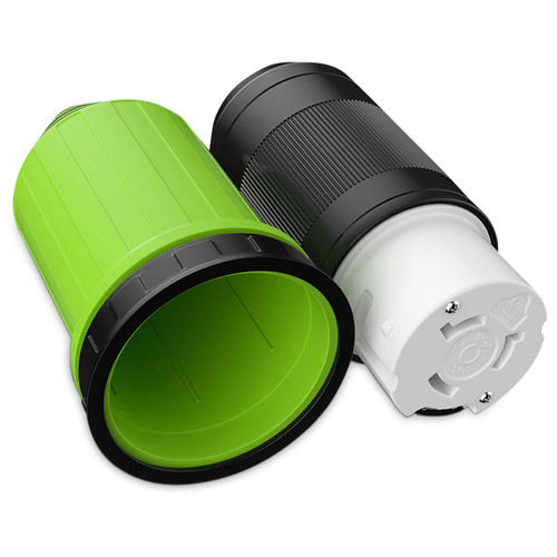 Leisure Cords 50 AMP RV Power Cord Locking Shore Connector Replacement End And Weatherproof Cover  Leisure Cords 50 AMP RV Power Cord Locking Shore Connector Replacement End And Weatherproof Cover