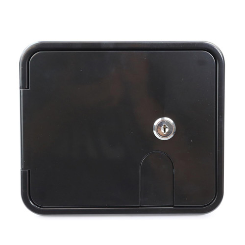 Leisure Cords RV Camper Trailer Motorhome Power Cord Hatch Electrical Access Door (Black-1802MB)  Leisure Cords RV Camper Trailer Motorhome Power Cord Hatch Electrical Access Door (Black-1802MB)