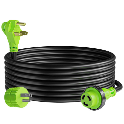Leisure Cords Twist Lock RV 30 amp Power Cord with LED Power indictor - 30 Amp Male to 30 Amp Female Locking Plug 25 Foot  Leisure Cords Twist Lock RV 30 amp Power Cord with LED Power indictor - 30 Amp Male to 30 Amp Female Locking Plug 25 Foot