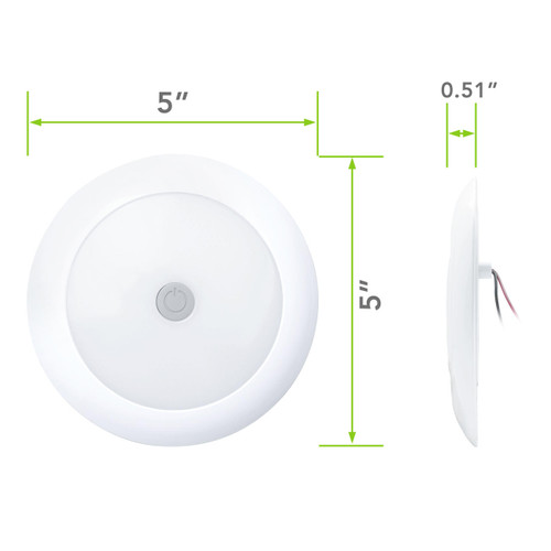 LED RV Boat Ceiling Light 7" Slim LED Panel 12V 750LM