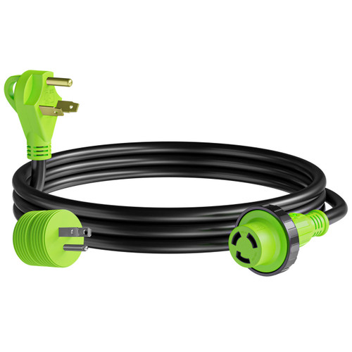 Leisure Cords RV 30 amp Power Cord with LED Power indictor - 30 Amp Male to 30 Amp Female Locking Plug 10 Foot  Leisure Cords RV 30 amp Power Cord with LED Power indictor - 30 Amp Male to 30 Amp Female Locking Plug 10 Foot