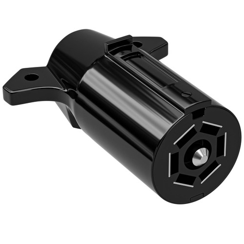 Leisure Cords RV 7 Pin Trailer Male Plug Splice in Replacement Trailer Side Connector End 12 Volt Heavy Duty 7 Way Round RV-Style Waterproof Trailer Plug for RV Trailer Truck Boat 