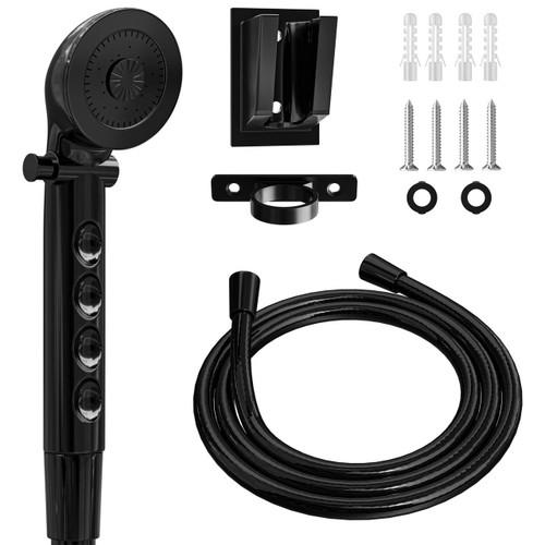 Leisure Coachworks RV Shower Head with Hose ABS Outdoor RV Shower Hose Kit Replacement with ON/OFF Switch for RV, Trailer, Campers, Motorhomes, Fifth Wheels, Boats (Black) Leisure Coachworks RV Shower Head with Hose ABS Outdoor RV Shower Hose Kit Replacement with ON/OFF Switch for RV, Trailer, Campers, Motorhomes, Fifth Wheels, Boats (Black)