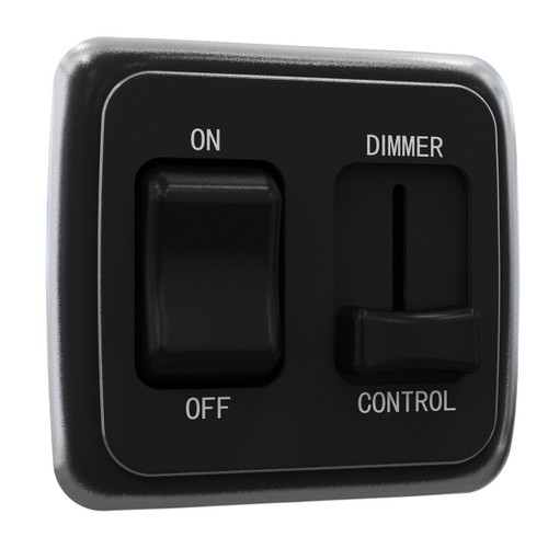 Leisure LED Contemporary On-Off Toggle with Large High Side Dimmer Switch, 12-Volt, for RV, Trailer, Camper Leisure LED Contemporary On-Off Toggle with Large High Side Dimmer Switch, 12-Volt, for RV, Trailer, Camper