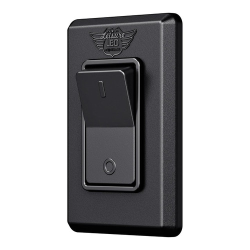  Leisure LED Modern Single SPDT On-Off Switch with Bezel, 12-Volt, for RV, Trailer, Camper 