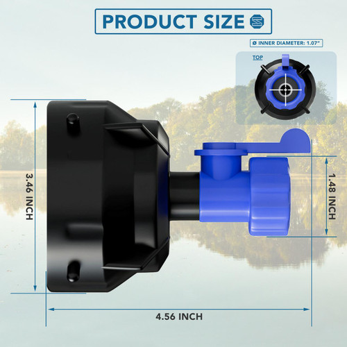  Leisure Coachworks RV Sewer Hose Rinse Cap Compatible with 3” Sewer Hose Features Shut-Off Valve to Control Water Flow for Rinsing Trailer Holding Tank 