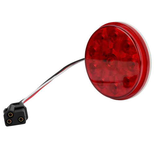 Leisure LED 4" RED LED Stop Turn Tail Light Truck Utility Trailer Round Break Light 