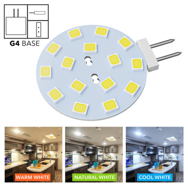 JAUHOFOGEI G4 LED Disc Bulb Bright White 5000K 2W - 20W Halogen JC Bulb Replacement G4 Bi Pin Bulb - LED Appliance Bulb Range Hood 20W 12V G4 Base