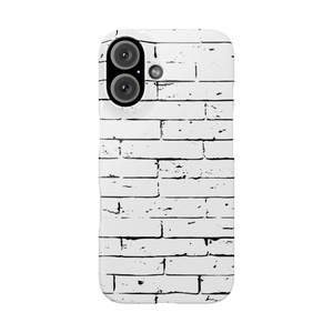 White Brick Cartoonish Snap Case 1