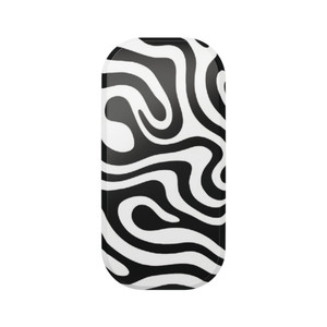 Curvy White Over Black Phone Grip and Stand