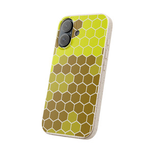Yellow Honeycomb Biodegradable Phone Case 1