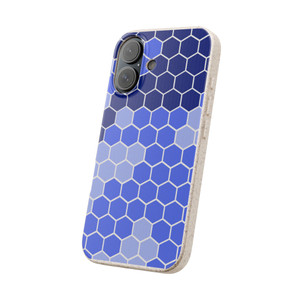 Blue Honeycomb Biodegradable Phone Case 1