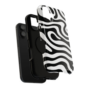 Curvy White Over Black Impact-Resistant Cases 1
