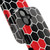Black and Red Honeycomb Impact-Resistant Cases 2