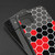 Black and Red Honeycomb Clear Case 2