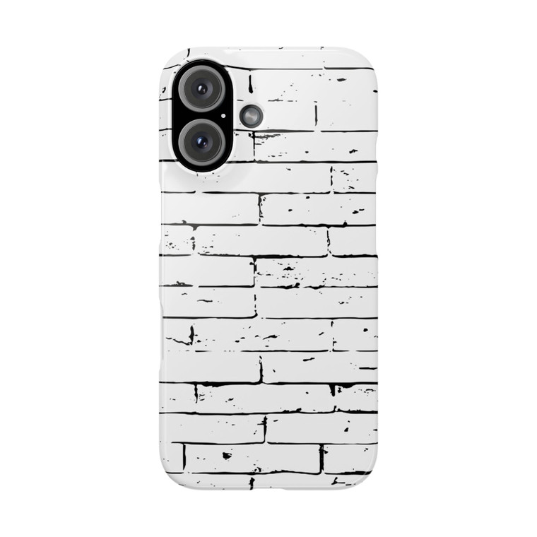 White Brick Cartoonish Snap Case 1