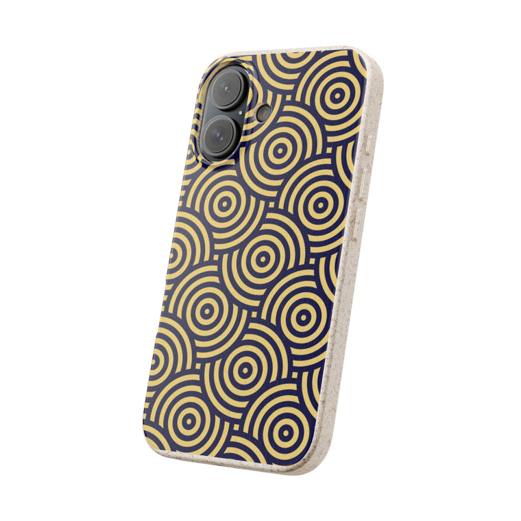 Round Japanish Pattern Biodegradable Phone Case 1