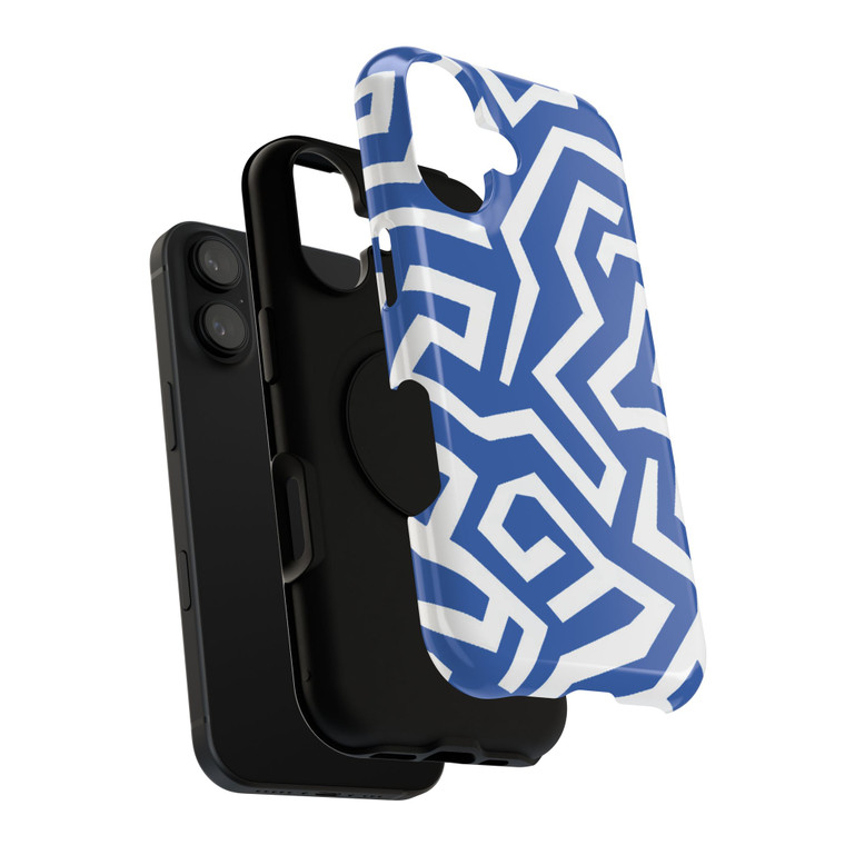 Zig Zag Blue Signature Impact-Resistant Cases